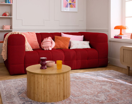 Canapé 3 places en tissu...