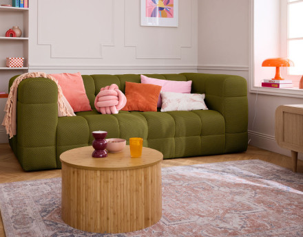 Canapé 3 places en tissu...