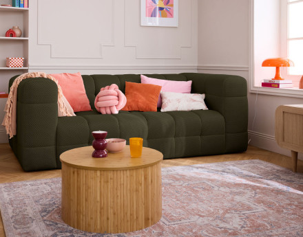 Canapé 3 places en tissu...