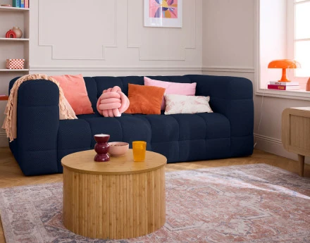 Canapé 3 places en tissu...