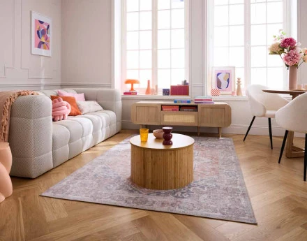 Canapé 3 places en tissu mailles 3D Suzano