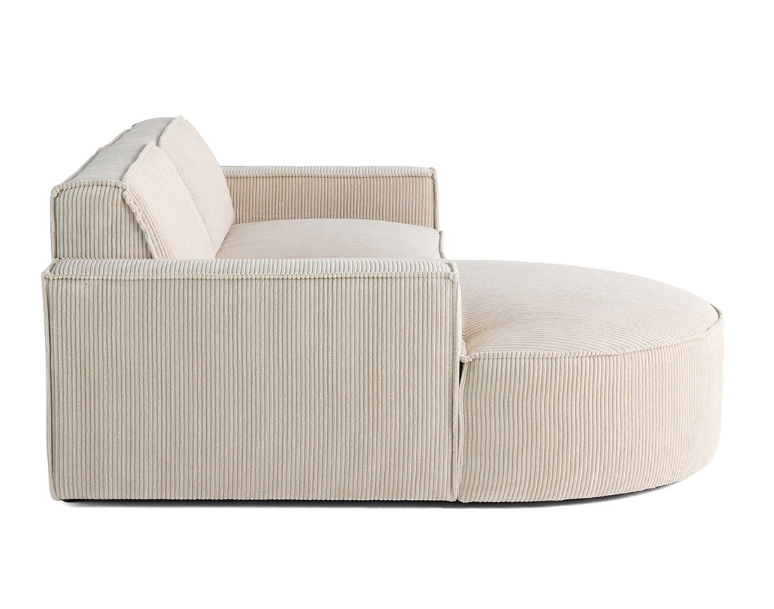 Canapé d'angle gauche 4 places en velours côtelé Spiaggia Canapé d'angle gauche 4 places en velours côtelé Spiaggia