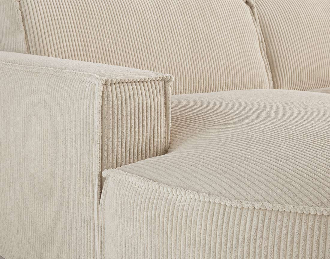 Canapé d'angle gauche 4 places en velours côtelé Spiaggia Canapé d'angle gauche 4 places en velours côtelé Spiaggia