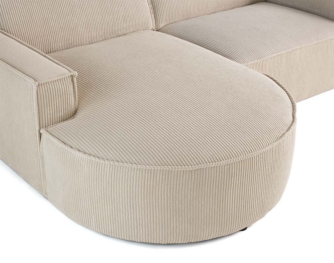 Canapé d'angle gauche 4 places en velours côtelé Spiaggia Canapé d'angle gauche 4 places en velours côtelé Spiaggia