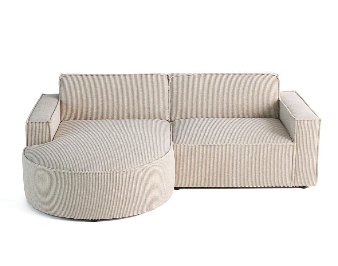 Canapé d'angle gauche 4 places en velours côtelé Spiaggia Canapé d'angle gauche 4 places en velours côtelé Spiaggia