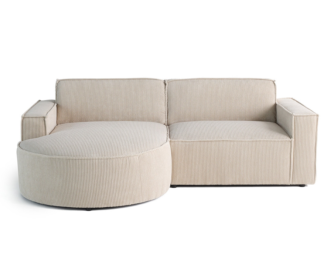 Canapé d'angle gauche 4 places en velours côtelé Spiaggia Canapé d'angle gauche 4 places en velours côtelé Spiaggia