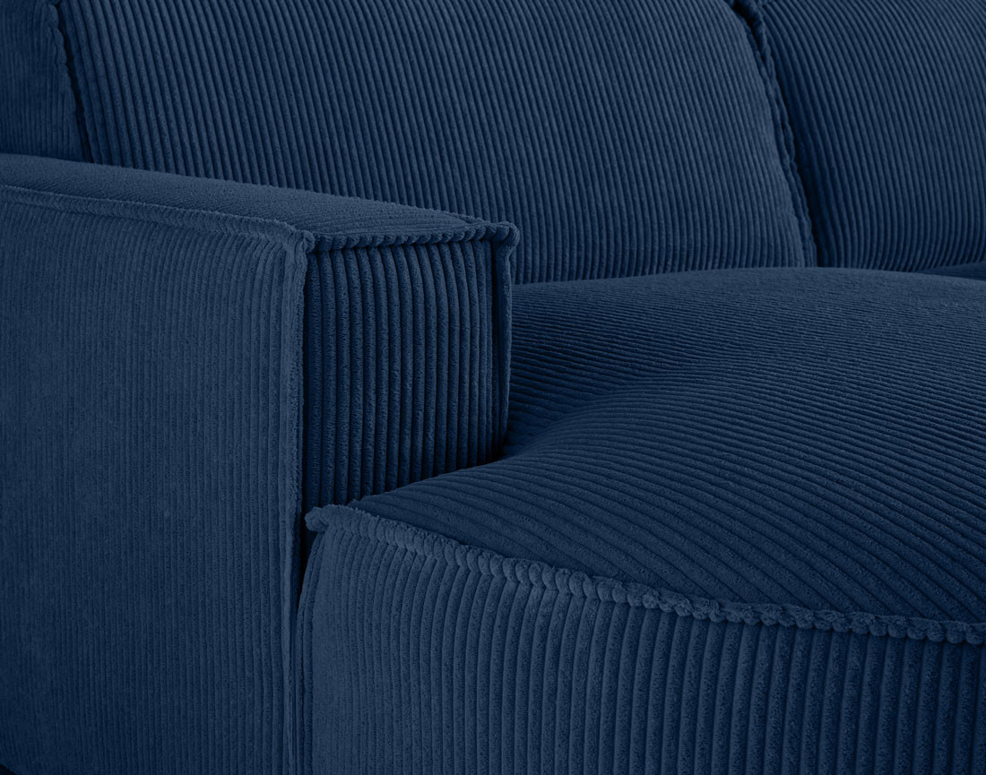 Canapé d'angle gauche 4 places en velours côtelé Spiaggia