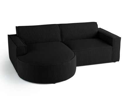 Canapé d'angle gauche 4 places en velours côtelé Spiaggia