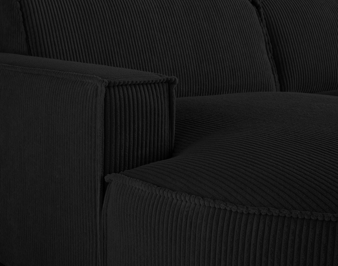 Canapé d'angle gauche 4 places en velours côtelé Spiaggia Canapé d'angle gauche 4 places en velours côtelé Spiaggia