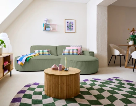 Canapé d'angle droit aux...