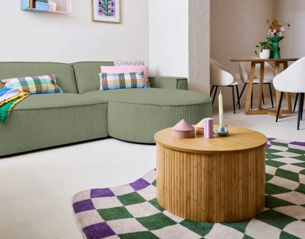 Canapé d'angle droit aux...