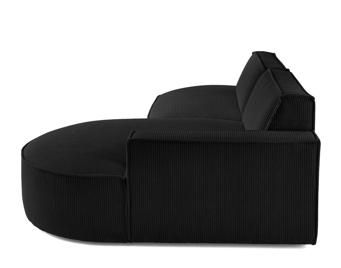 Canapé d'angle droit aux formes arrondies 4 places en velours côtelé Spiaggia Canapé d'angle droit aux formes arrondies 4 places en velours côtelé Spiaggia