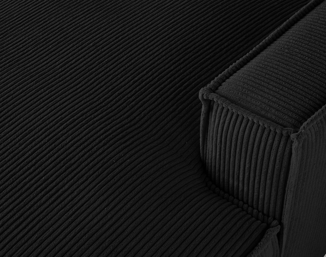 Canapé d'angle droit aux formes arrondies 4 places en velours côtelé Spiaggia Canapé d'angle droit aux formes arrondies 4 places en velours côtelé Spiaggia