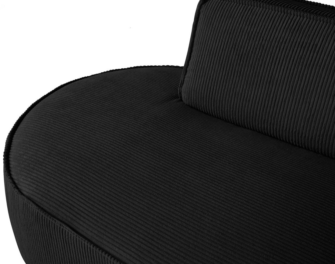 Canapé d'angle droit aux formes arrondies 4 places en velours côtelé Spiaggia Canapé d'angle droit aux formes arrondies 4 places en velours côtelé Spiaggia