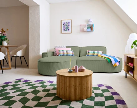 Canapé d'angle gauche aux...