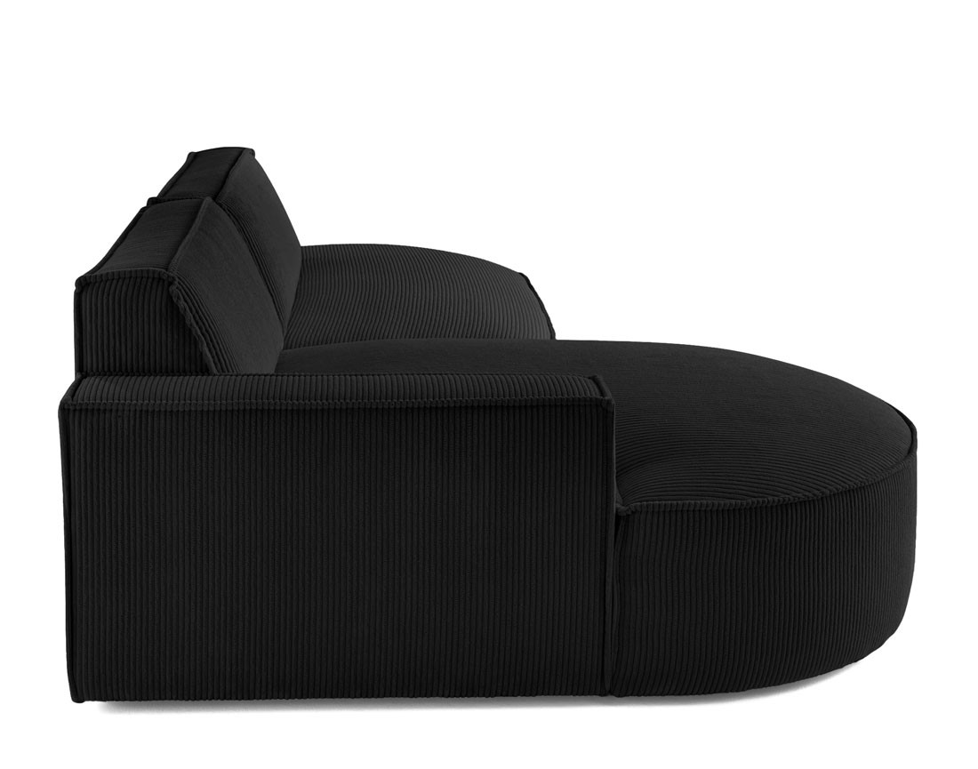 Canapé d'angle gauche aux formes arrondies 4 places en velours côtelé Spiaggia Canapé d'angle gauche aux formes arrondies 4 places en velours côtelé Spiaggia