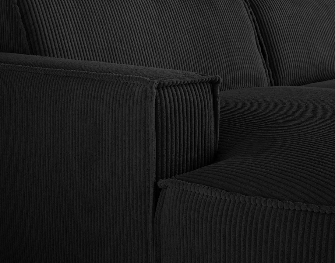 Canapé d'angle gauche aux formes arrondies 4 places en velours côtelé Spiaggia Canapé d'angle gauche aux formes arrondies 4 places en velours côtelé Spiaggia