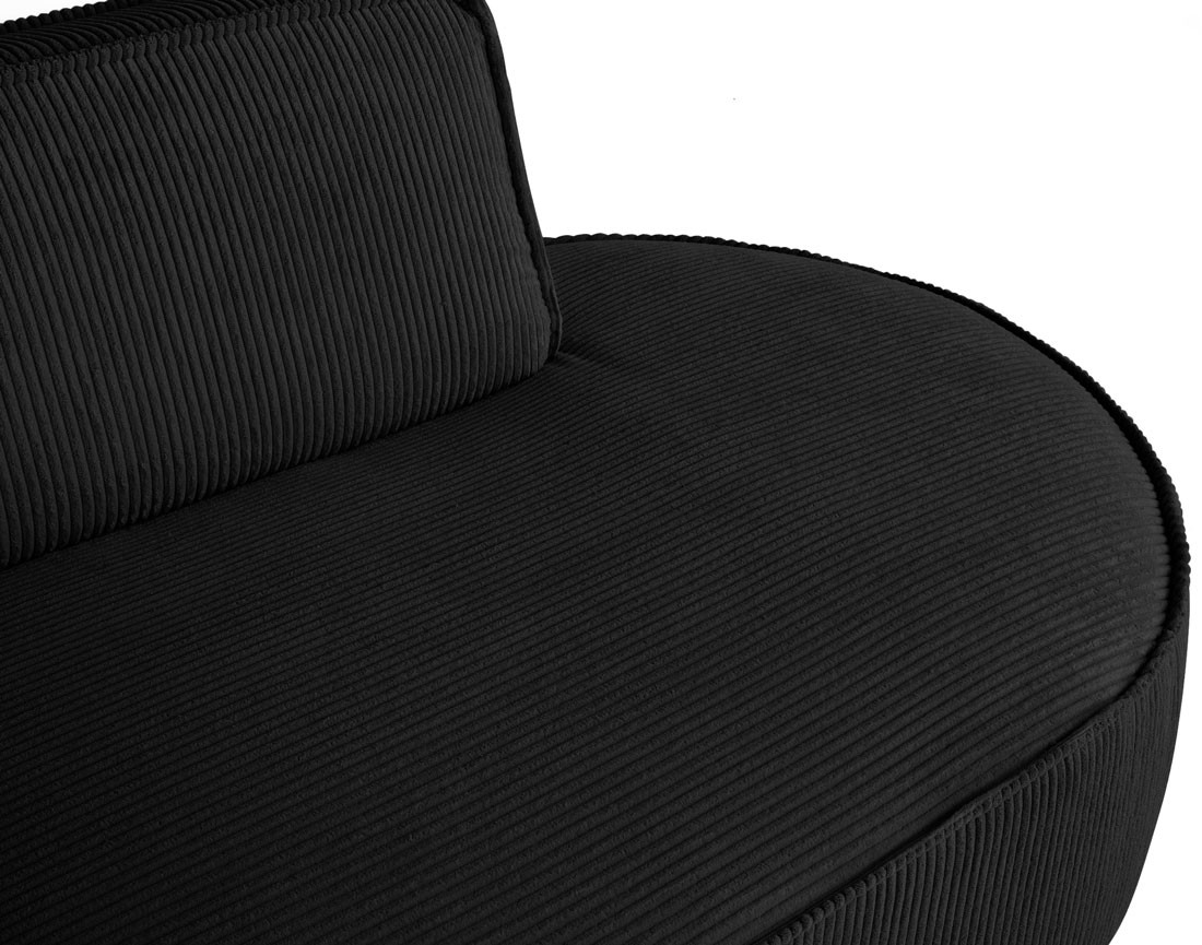 Canapé d'angle gauche aux formes arrondies 4 places en velours côtelé Spiaggia Canapé d'angle gauche aux formes arrondies 4 places en velours côtelé Spiaggia