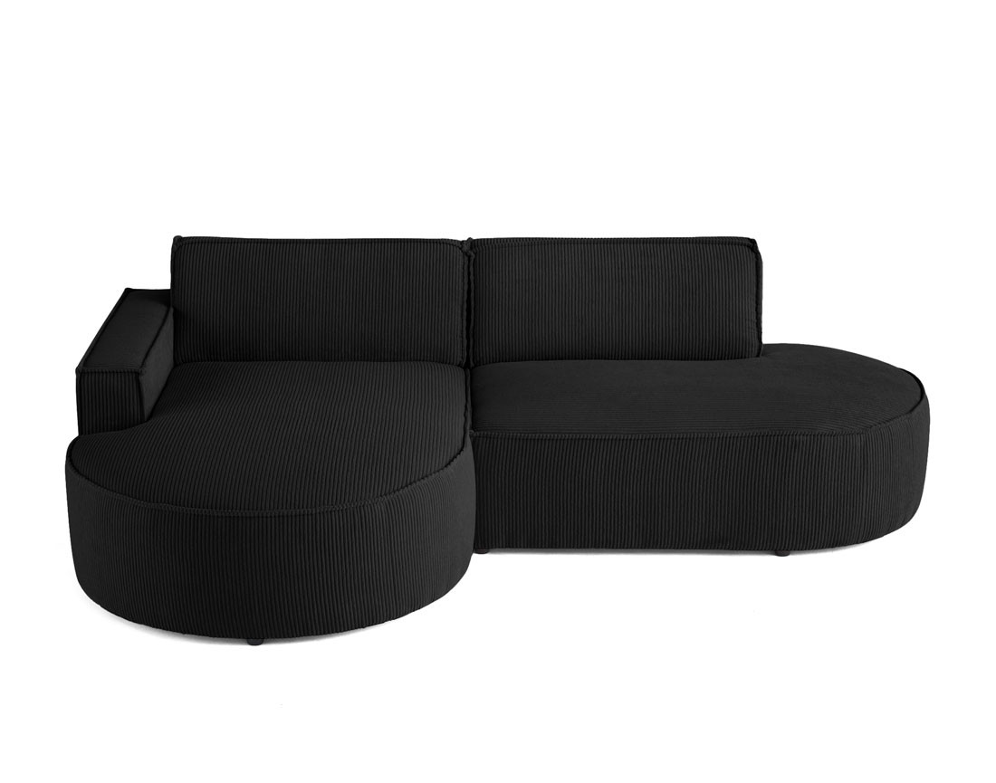 Canapé d'angle gauche aux formes arrondies 4 places en velours côtelé Spiaggia Canapé d'angle gauche aux formes arrondies 4 places en velours côtelé Spiaggia