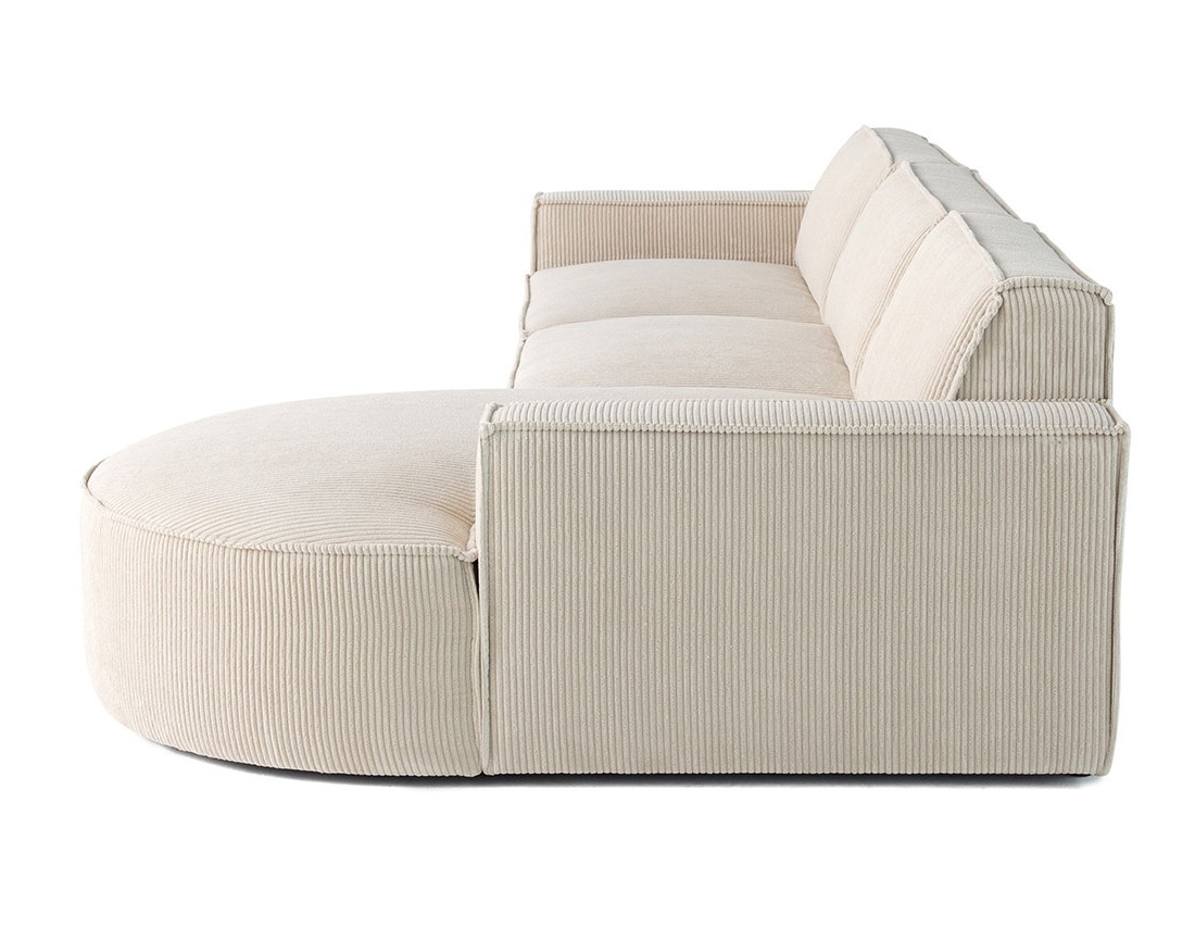 Canapé d'angle droit 5 places en velours côtelé Spiaggia Canapé d'angle droit 5 places en velours côtelé Spiaggia