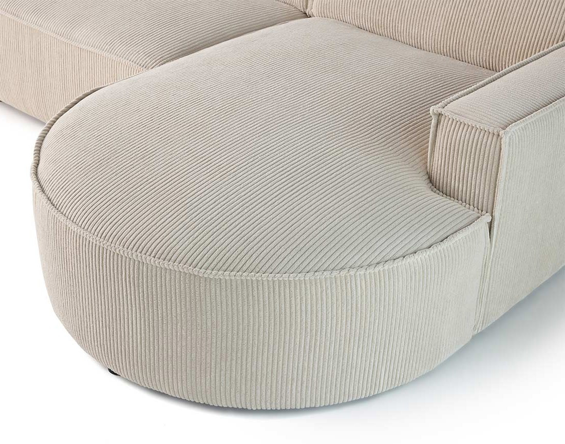 Canapé d'angle droit 5 places en velours côtelé Spiaggia Canapé d'angle droit 5 places en velours côtelé Spiaggia