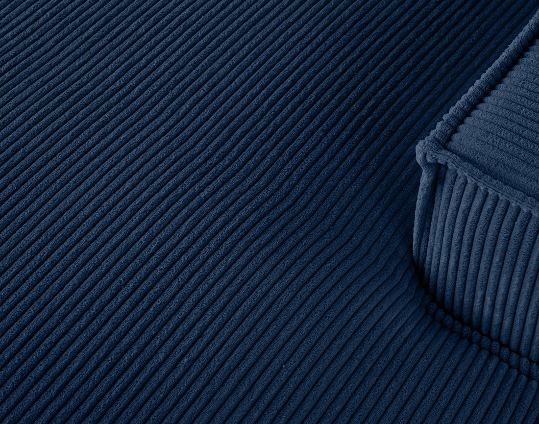 Canapé d'angle droit 5 places en velours côtelé Spiaggia