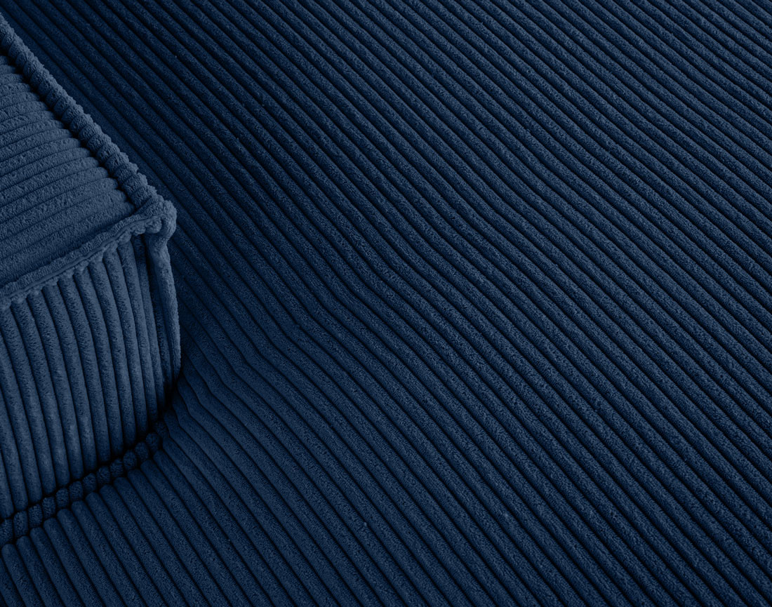 Canapé d'angle gauche 5 places en velours côtelé Spiaggia