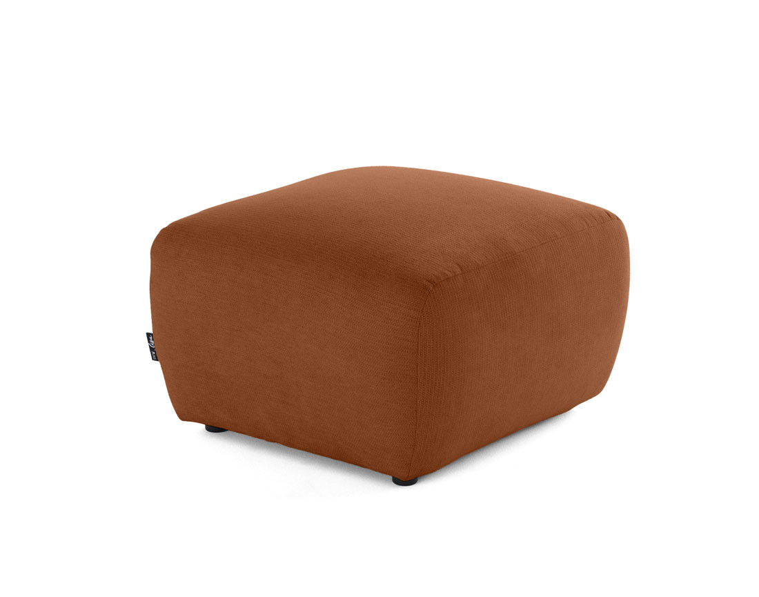 Pouf en tissu texturé Sorrente