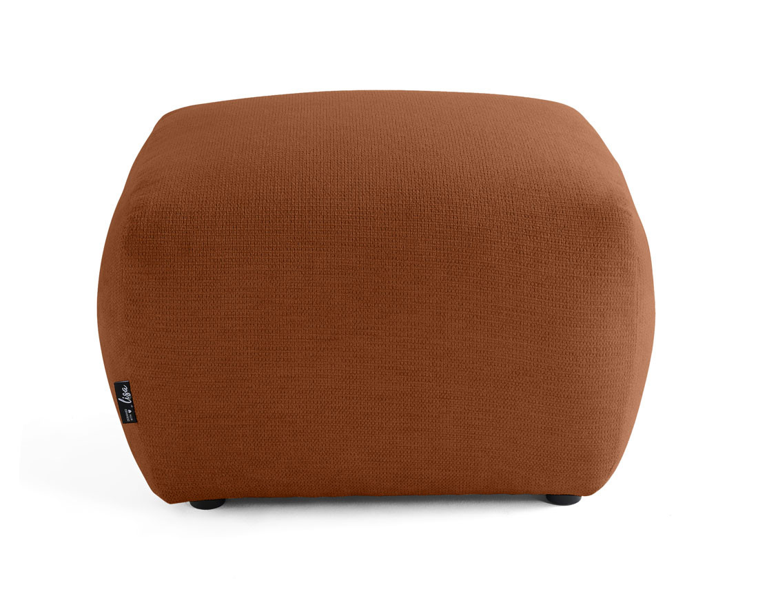 Pouf en tissu texturé Sorrente