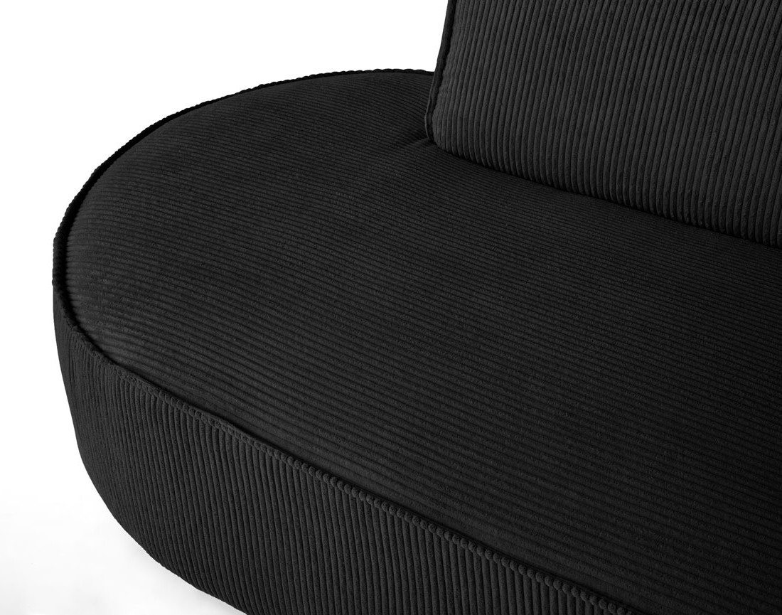 Canapé d'angle droit aux formes arrondies 5 places en velours côtelé Spiaggia Canapé d'angle droit aux formes arrondies 5 places en velours côtelé Spiaggia