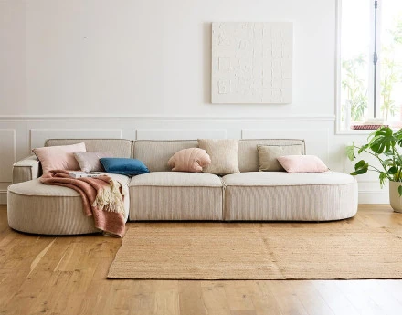 Canapé d'angle gauche aux...