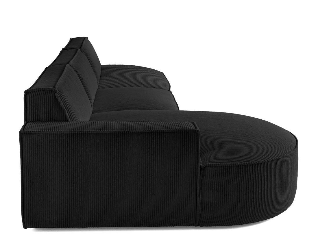 Canapé d'angle gauche aux formes arrondies 5 places en velours côtelé Spiaggia Canapé d'angle gauche aux formes arrondies 5 places en velours côtelé Spiaggia