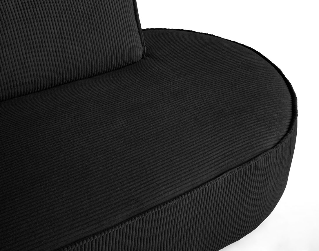 Canapé d'angle gauche aux formes arrondies 5 places en velours côtelé Spiaggia Canapé d'angle gauche aux formes arrondies 5 places en velours côtelé Spiaggia