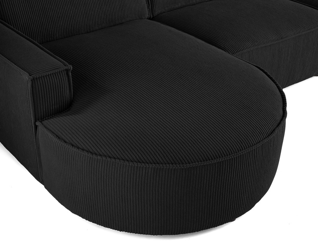 Canapé panoramique d'angle droit 7 places en velours côtelé Spiaggia Canapé panoramique d'angle droit 7 places en velours côtelé Spiaggia