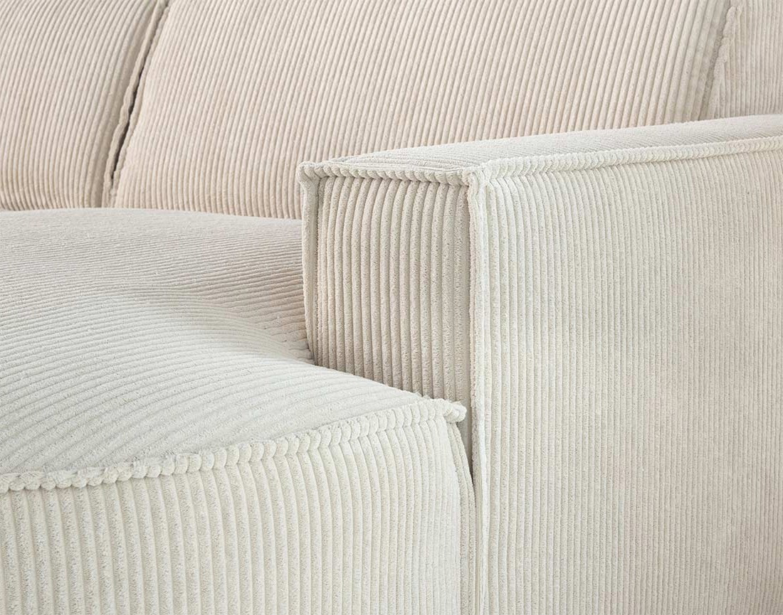 Canapé panoramique d'angle gauche 7 places en velours côtelé Spiaggia Canapé panoramique d'angle gauche 7 places en velours côtelé Spiaggia