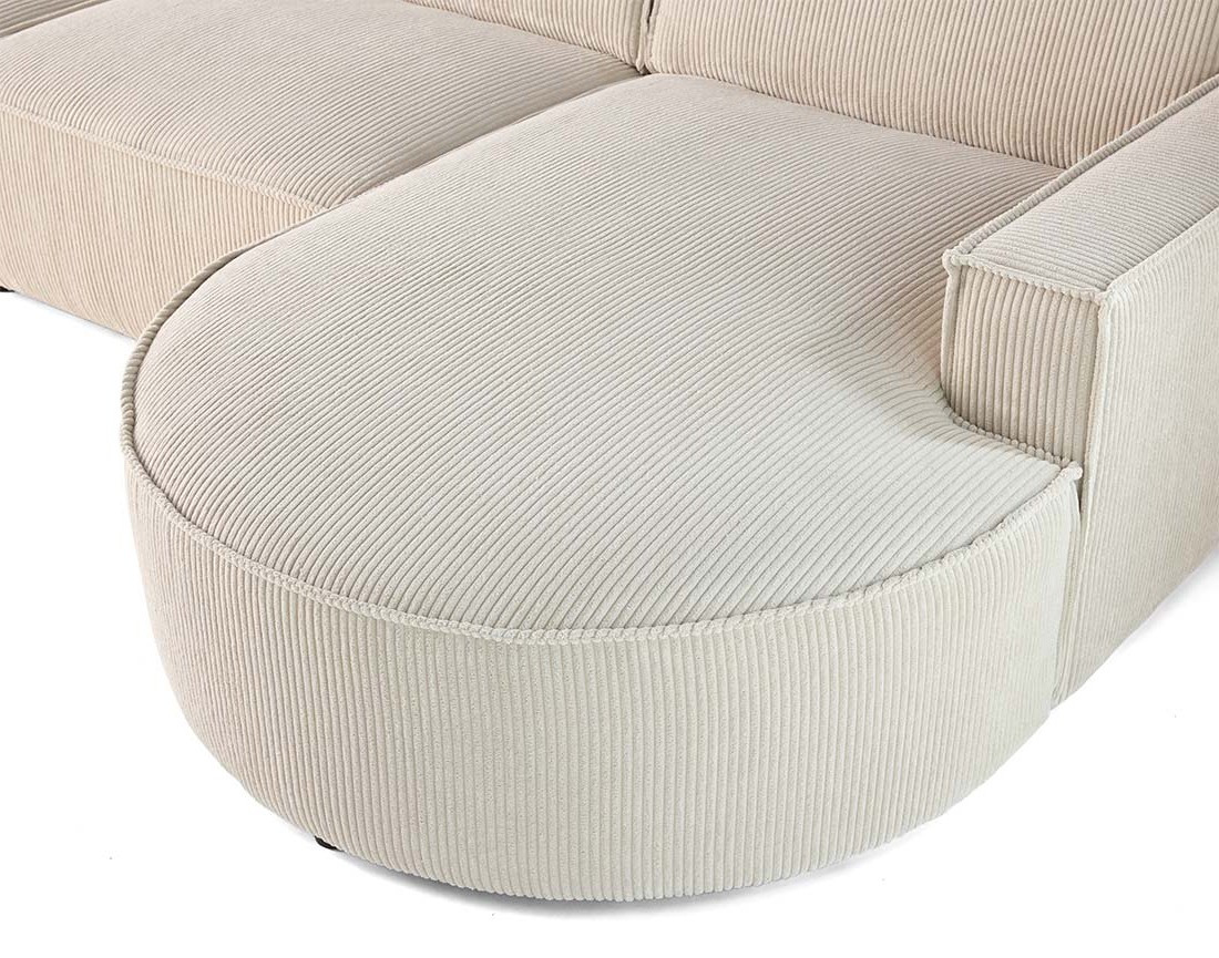 Canapé panoramique d'angle gauche 7 places en velours côtelé Spiaggia Canapé panoramique d'angle gauche 7 places en velours côtelé Spiaggia