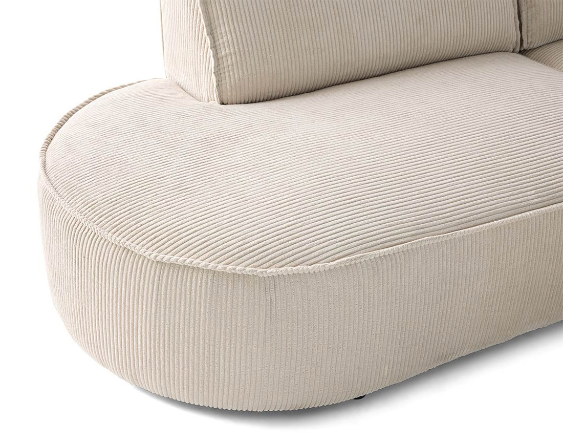 Canapé panoramique d'angle gauche 7 places en velours côtelé Spiaggia Canapé panoramique d'angle gauche 7 places en velours côtelé Spiaggia