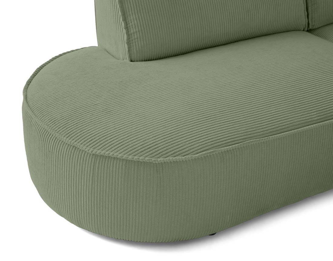 Canapé panoramique d'angle gauche 7 places en velours côtelé Spiaggia