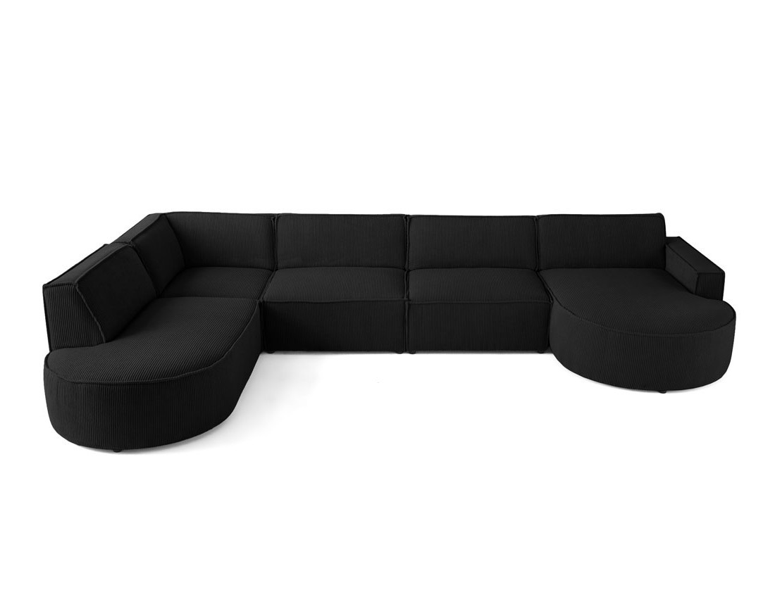 Canapé panoramique d'angle gauche 7 places en velours côtelé Spiaggia Canapé panoramique d'angle gauche 7 places en velours côtelé Spiaggia