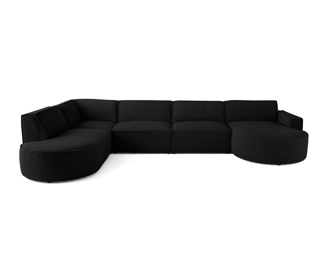 Canapé panoramique d'angle gauche 7 places en velours côtelé Spiaggia Canapé panoramique d'angle gauche 7 places en velours côtelé Spiaggia