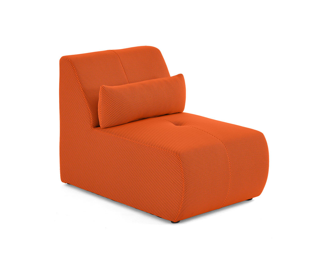 Fauteuil sans accoudoirs en tissu mailles 3D