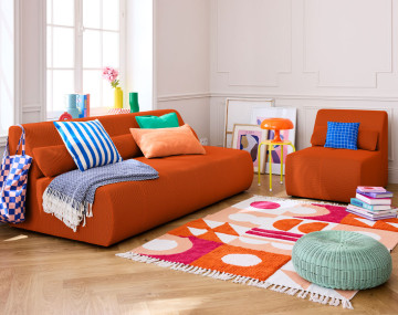 Fauteuil sans accoudoirs en tissu mailles 3D