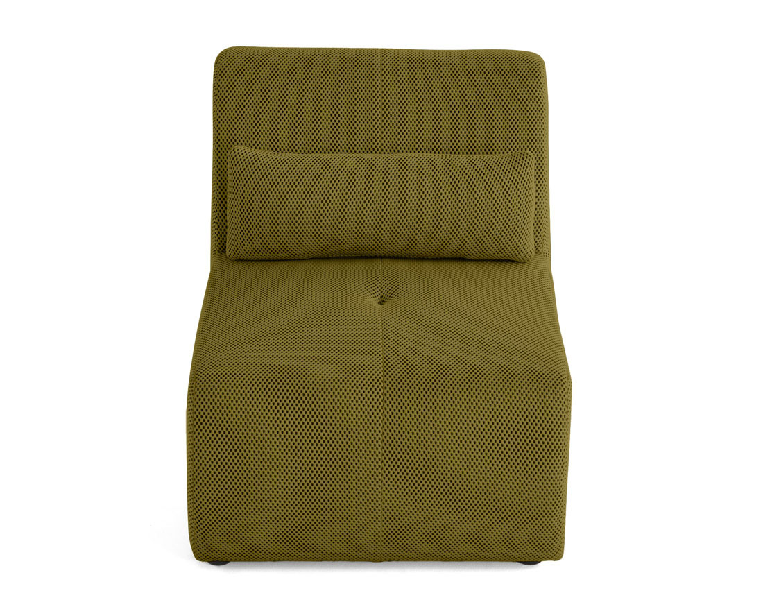 Fauteuil sans accoudoirs en tissu mailles 3D