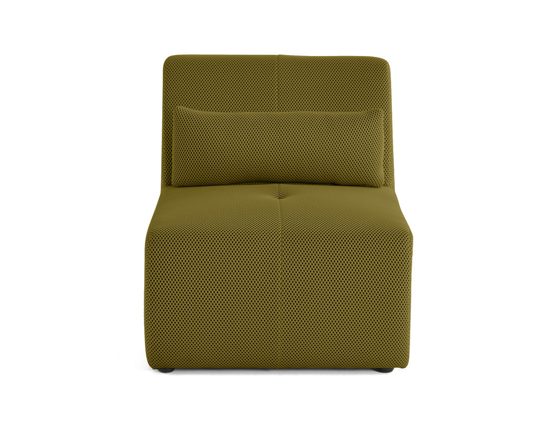 Fauteuil sans accoudoirs en tissu mailles 3D
