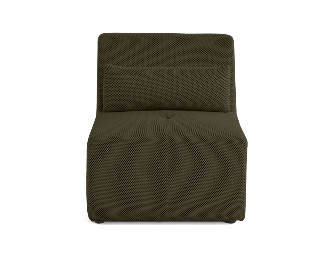 Fauteuil sans accoudoirs en tissu mailles 3D
