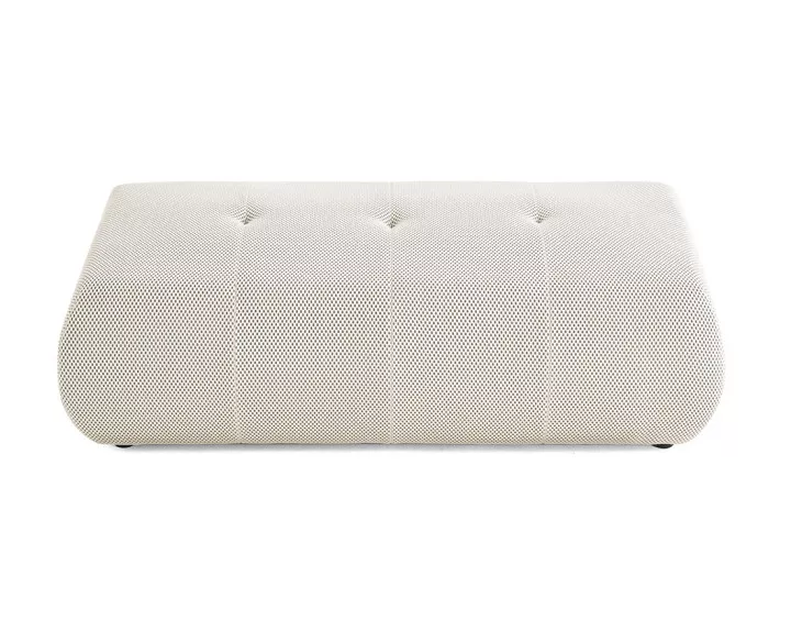 Pouf d'appoint en tissu mailles 3D Onyx