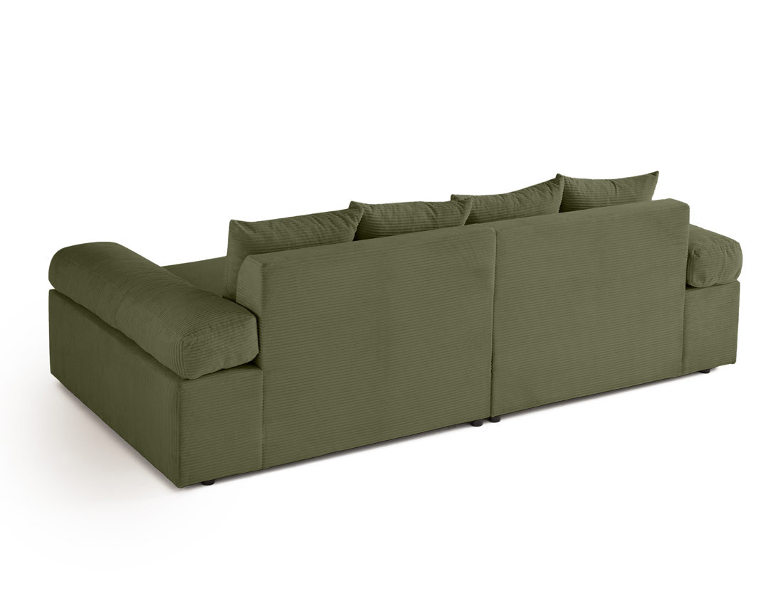 Canapé 4 places avec une assise profonde en velours côtelé Canapé 4 places avec une assise profonde en velours côtelé