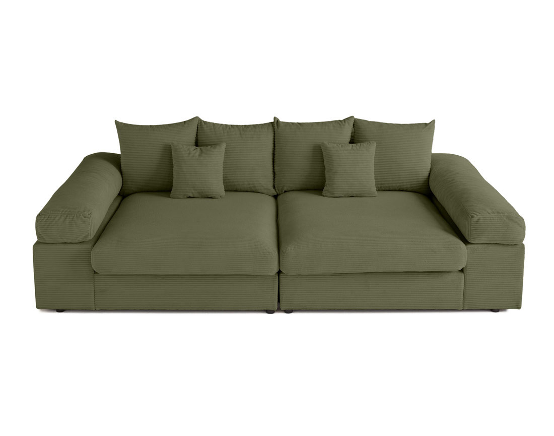 Canapé 4 places avec une assise profonde en velours côtelé Canapé 4 places avec une assise profonde en velours côtelé