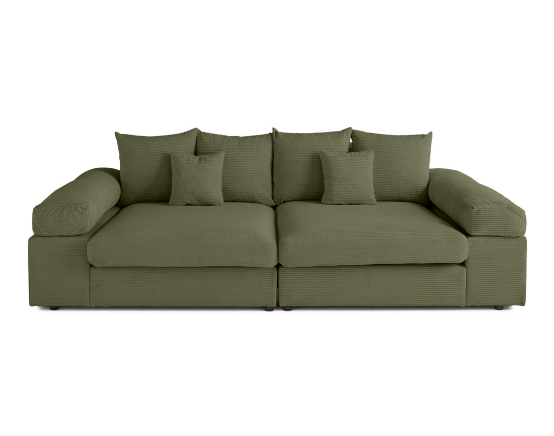 Canapé 4 places avec une assise profonde en velours côtelé Canapé 4 places avec une assise profonde en velours côtelé