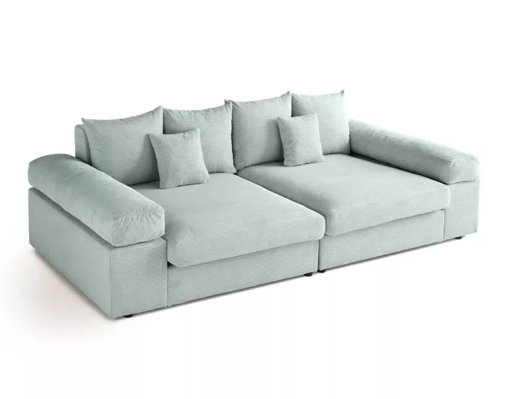 Canapé 4 places avec une assise profonde en velours côtelé Canapé 4 places avec une assise profonde en velours côtelé